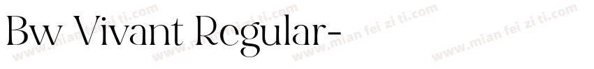 Bw Vivant Regular字体转换
